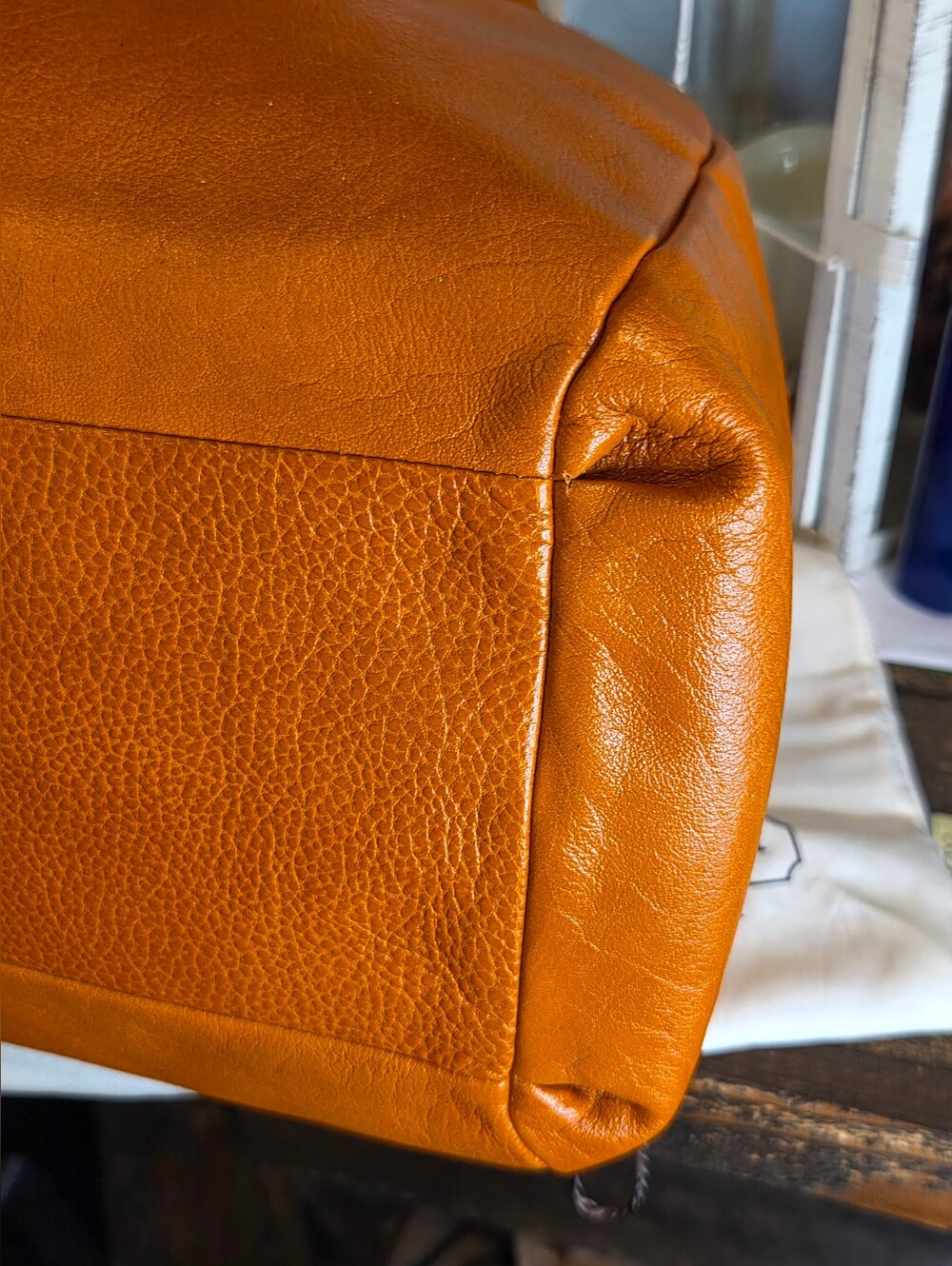 Coach Madison Buffalo Leather Phoebe Bag Terracotta Extra Large - Picture 6 of 15